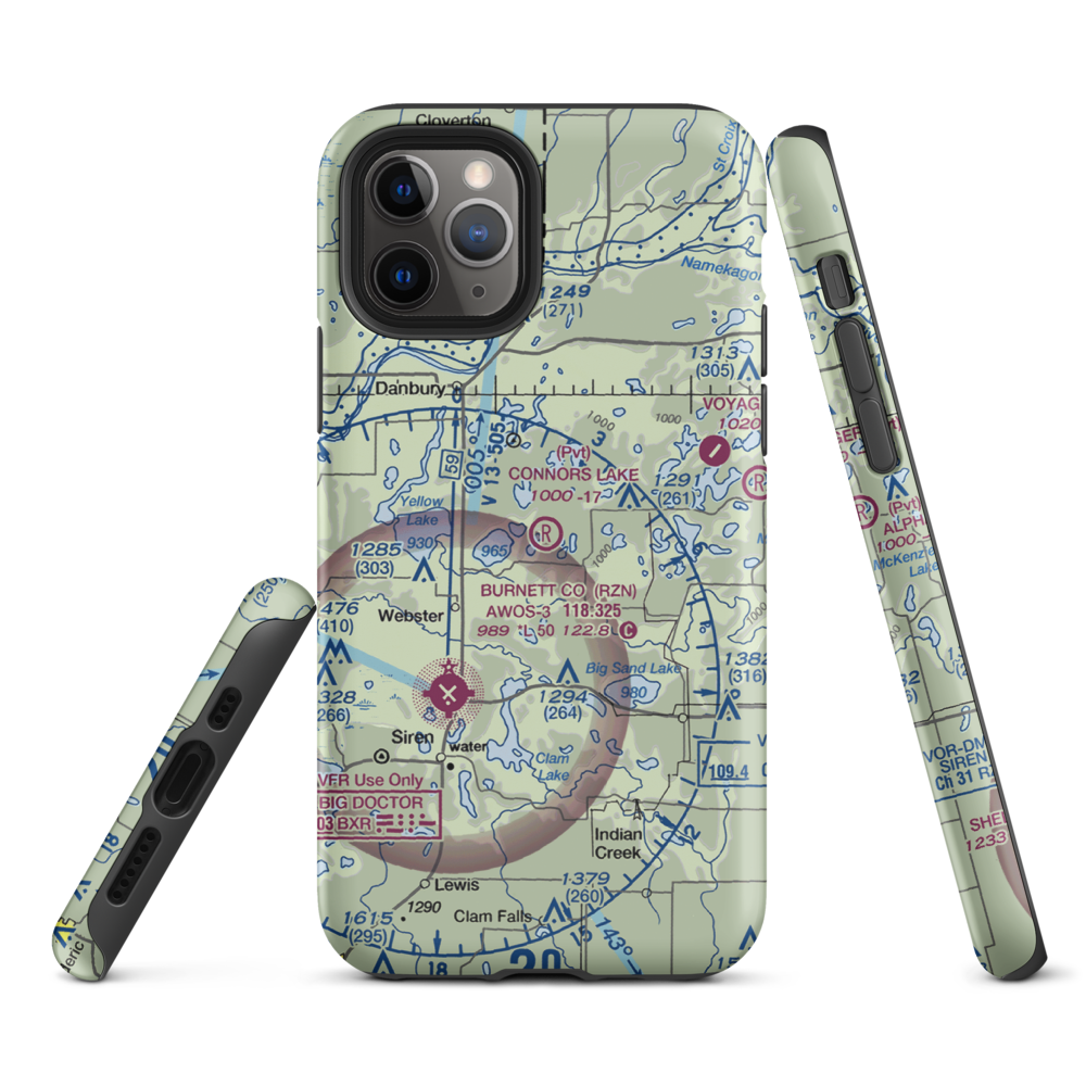 Connor'S Lake Landing (2WS2) VFR Sectional  Tough iPhone Case iPhone 11 Pro model shown