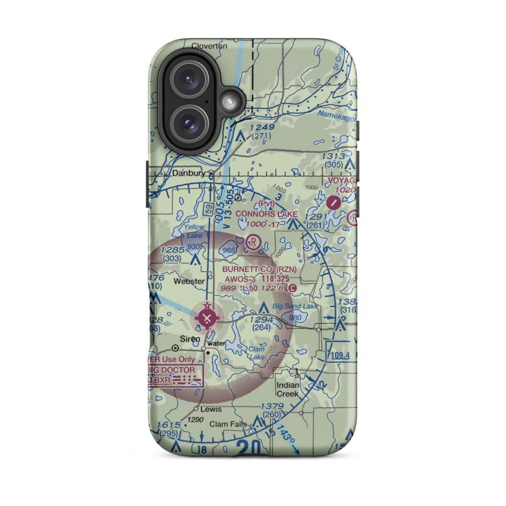 Connor'S Lake Landing (2WS2) VFR Sectional  Tough iPhone Case iPhone 16 Plus model shown