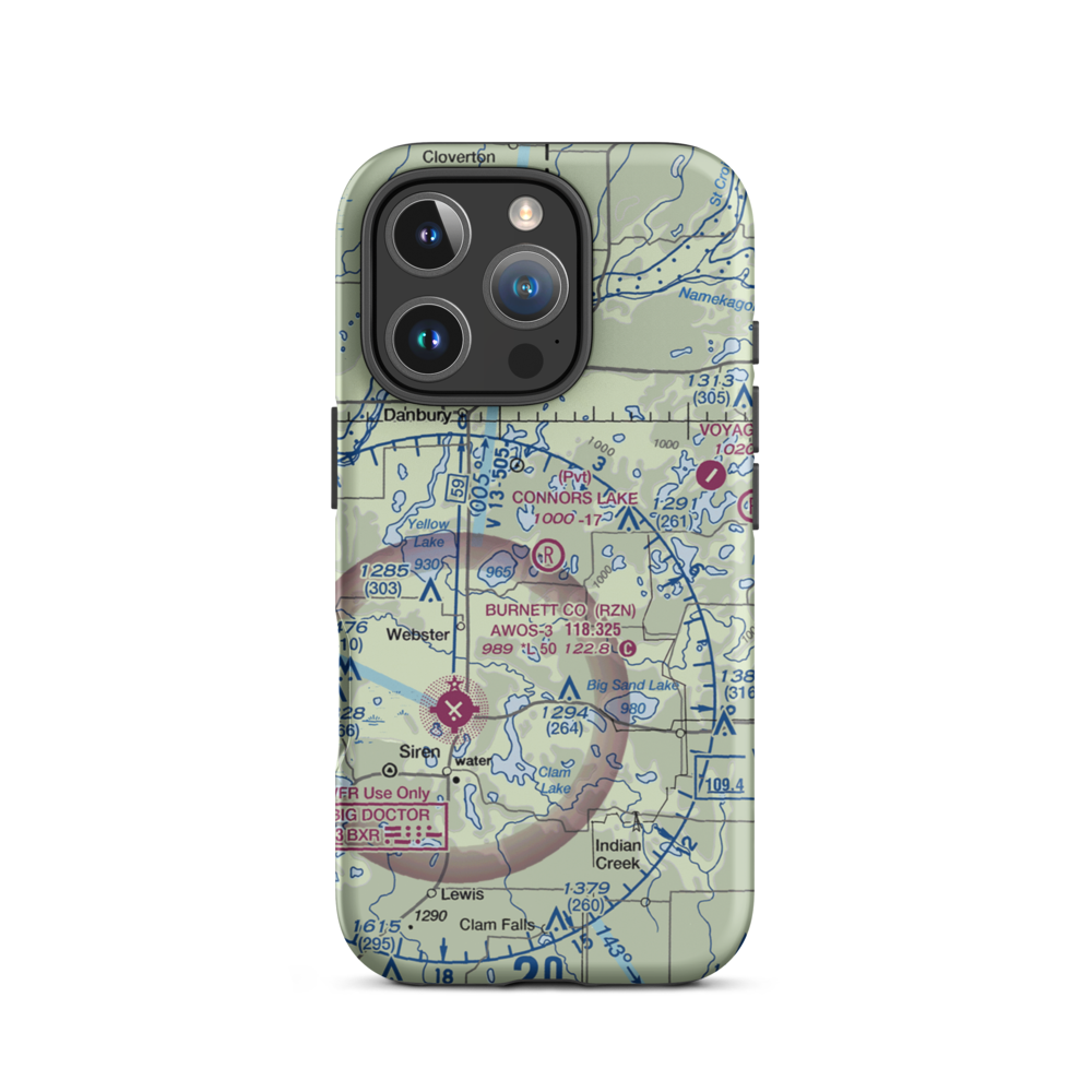 Connor'S Lake Landing (2WS2) VFR Sectional  Tough iPhone Case iPhone 16 Pro model shown