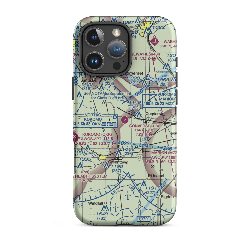 Converse Airport (1I8) VFR Sectional  Tough iPhone Case iPhone 16 Pro Max model shown