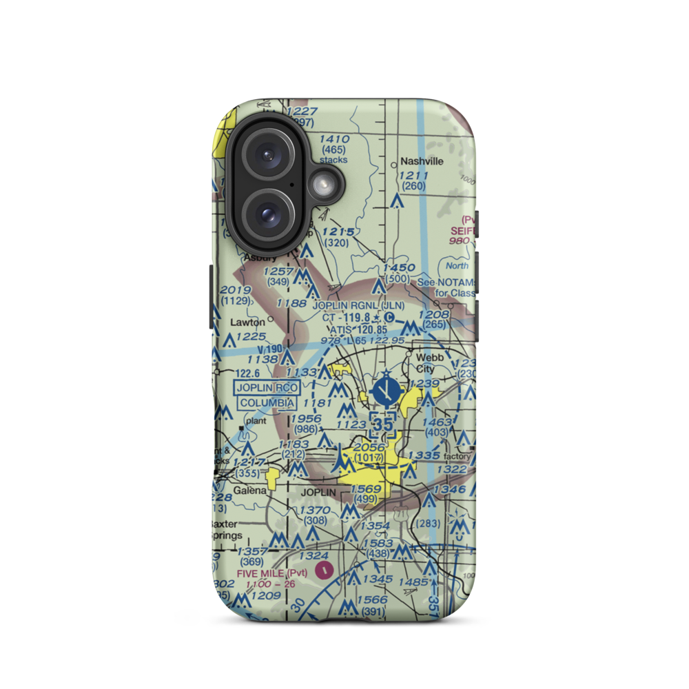 Cook Airport (25MO) VFR Sectional  Tough iPhone Case iPhone 16 model shown
