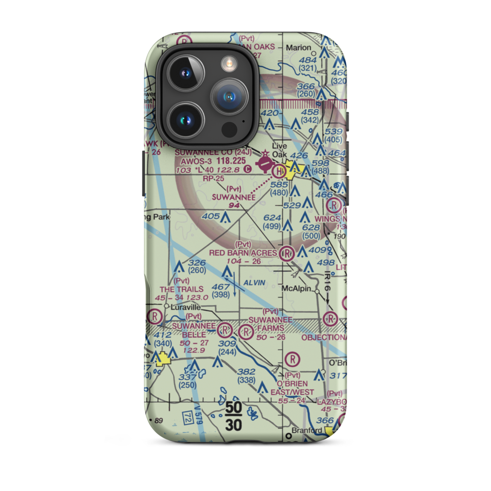 Cooksey Brothers Airport (FD42) VFR Sectional  Tough iPhone Case iPhone 16 Pro Max model shown