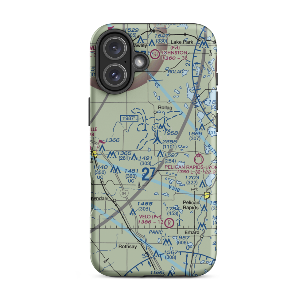 Coot Landing Airport (4MN2) VFR Sectional  Tough iPhone Case iPhone 16 Plus model shown