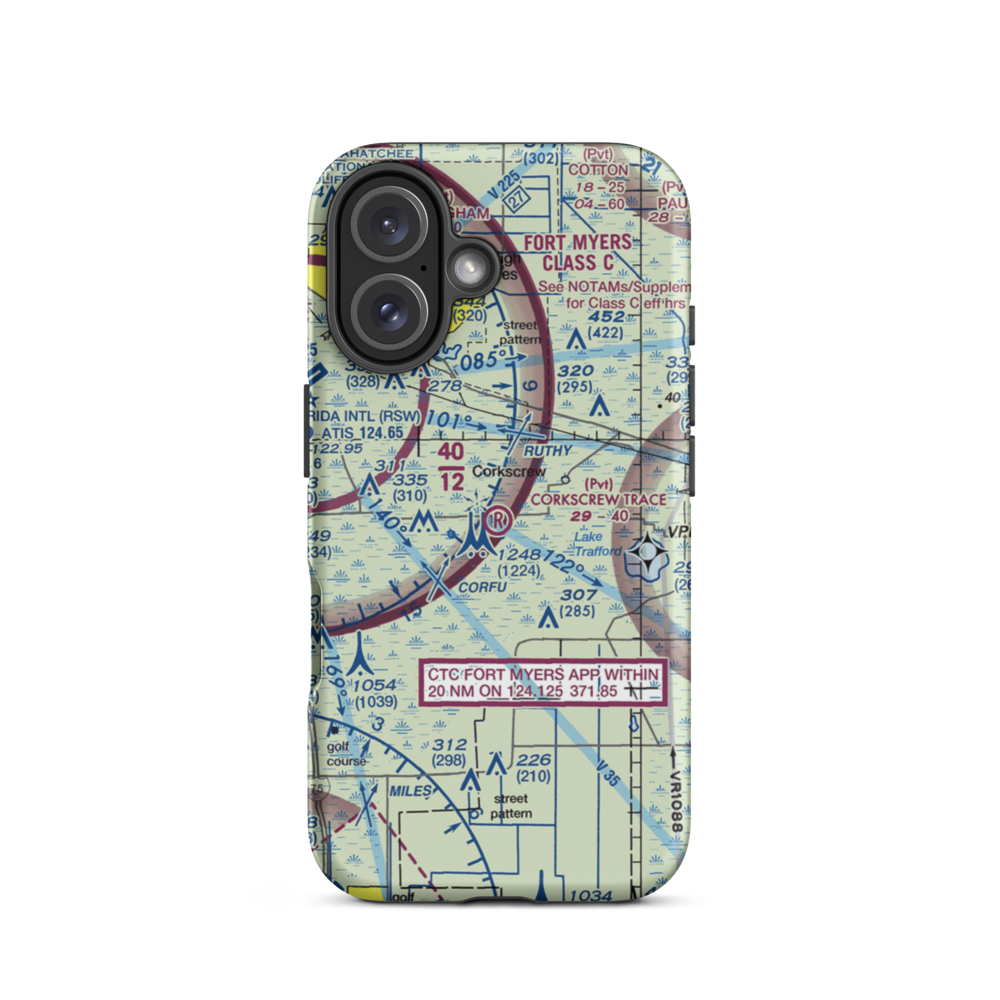Corkscrew Trace Airpark (1FD4) VFR Sectional  Tough iPhone Case iPhone 16 model shown