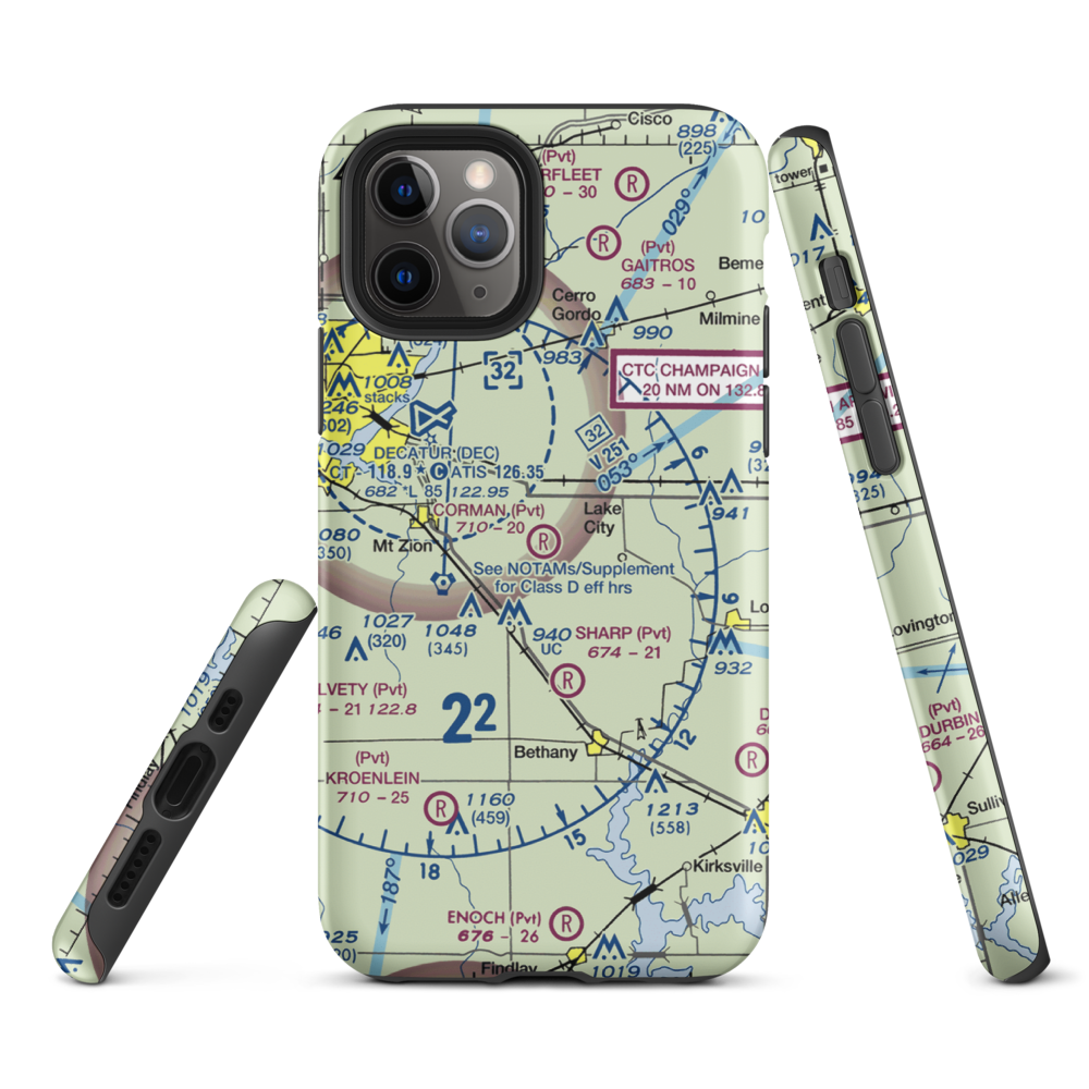 Corman Acres Airport (5IS4) VFR Sectional  Tough iPhone Case iPhone 11 Pro model shown