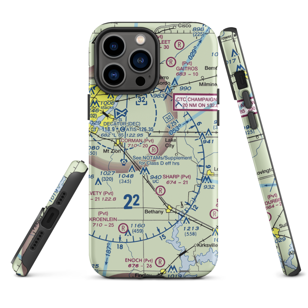 Corman Acres Airport (5IS4) VFR Sectional  Tough iPhone Case iPhone 13 Pro Max model shown