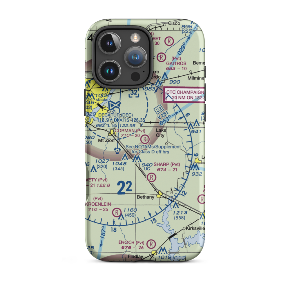 Corman Acres Airport (5IS4) VFR Sectional  Tough iPhone Case iPhone 16 Pro Max model shown