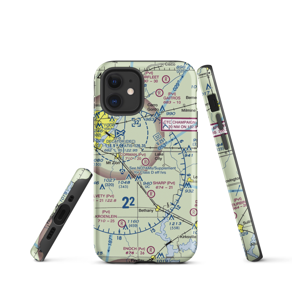 Corman Acres Airport (5IS4) VFR Sectional  Tough iPhone Case iPhone 12 mini model shown