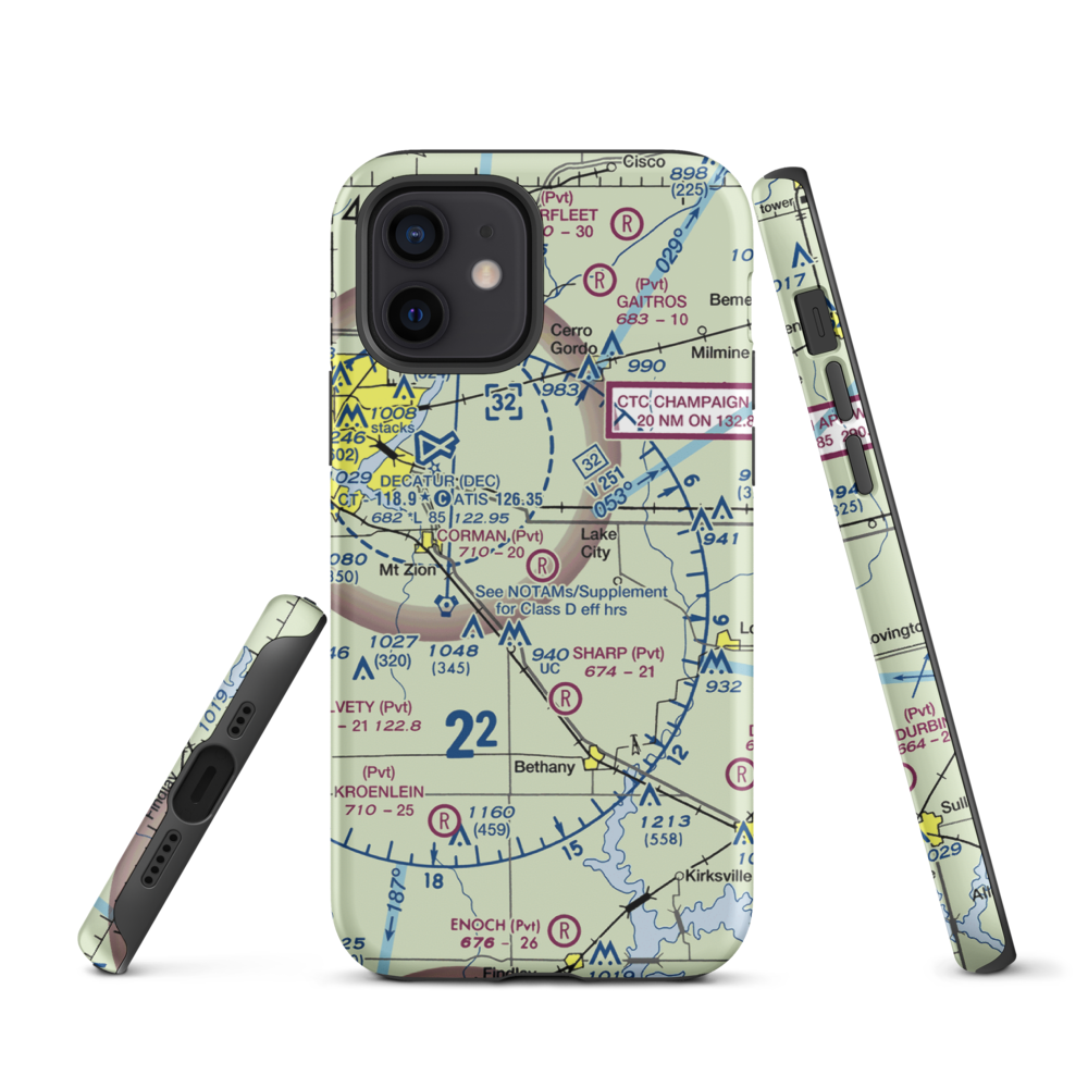 Corman Acres Airport (5IS4) VFR Sectional  Tough iPhone Case iPhone 12 model shown