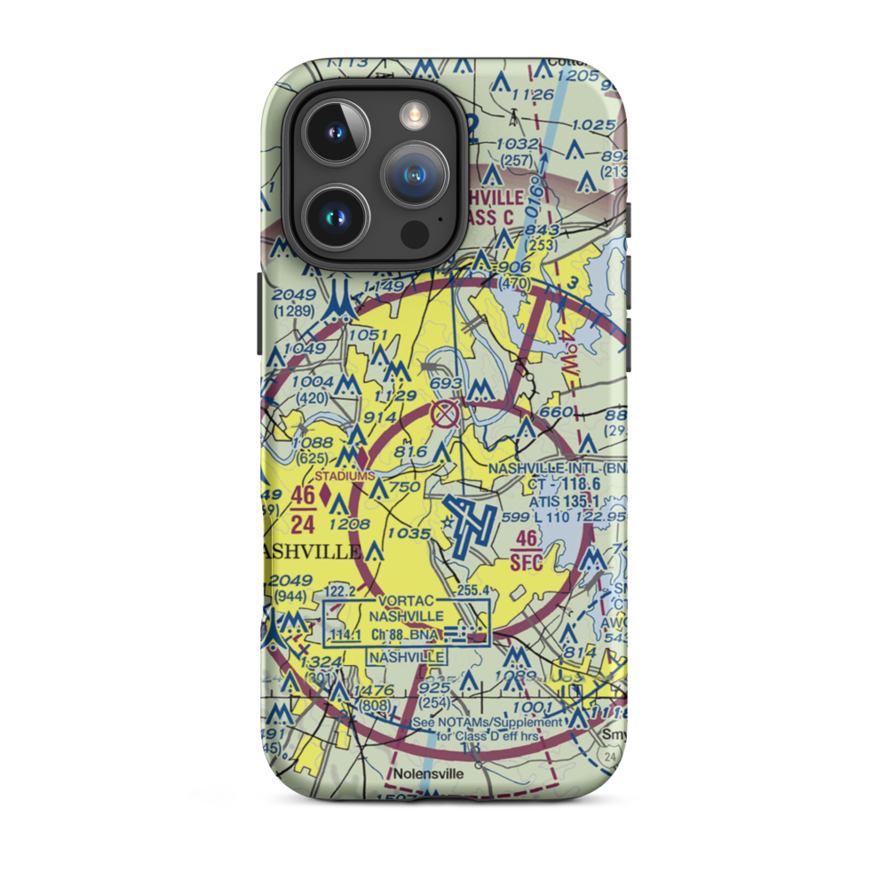 Cornelia Fort Airpark (M88) VFR Sectional  Tough iPhone Case iPhone 16 Pro Max model shown