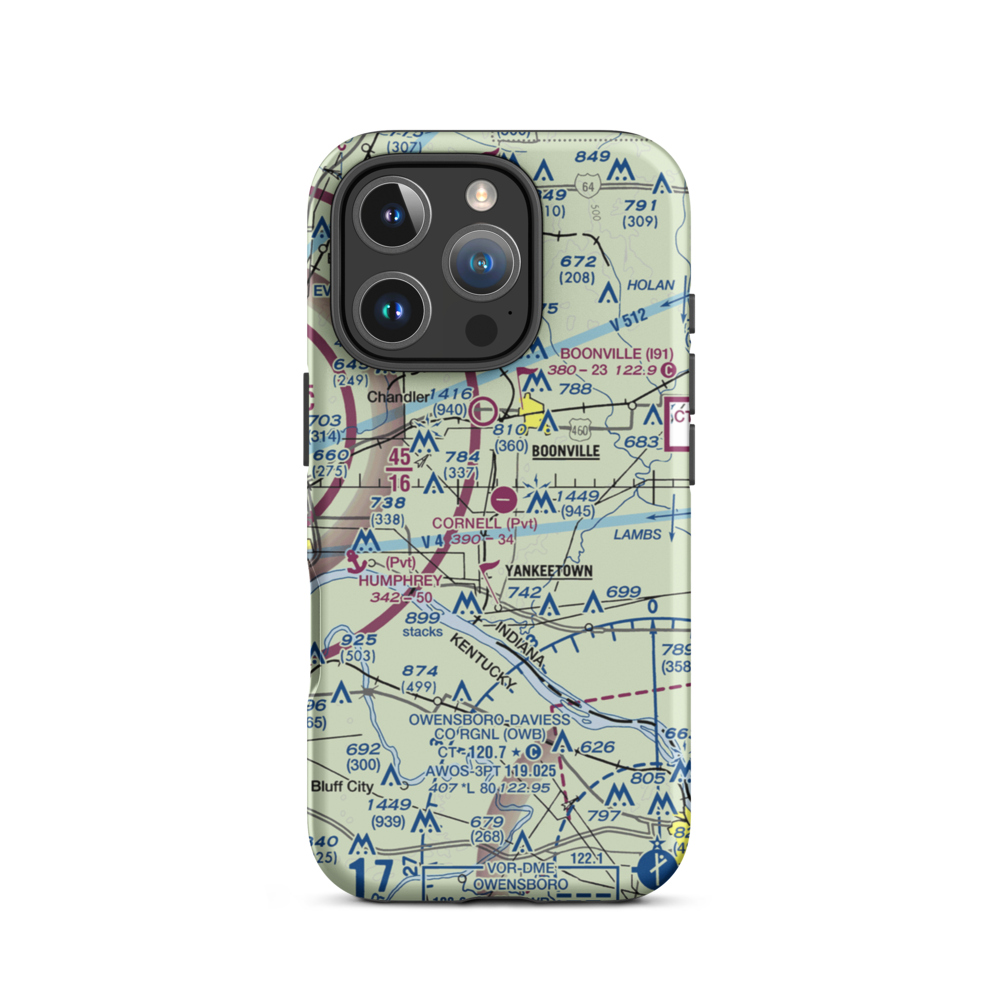 Cornell Airport (6II4) VFR Sectional  Tough iPhone Case iPhone 16 Pro model shown