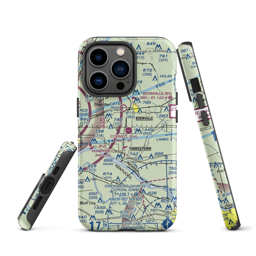 Cornell Airport (6II4) VFR Sectional  Tough iPhone Case iPhone 13 Pro model shown