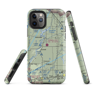 Cornell Municipal Airport (4WI9) VFR Sectional  Tough iPhone Case