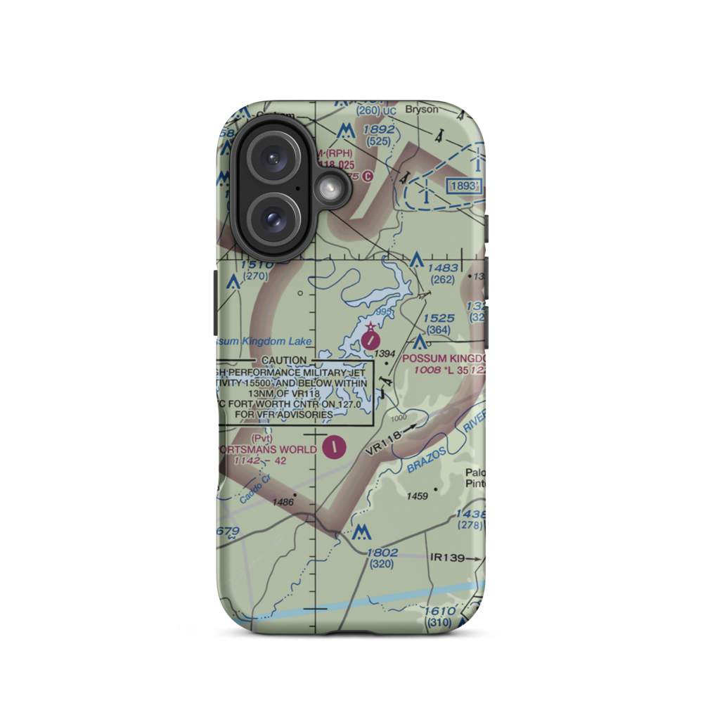 Costello Island, Inc Airport (4TA3) VFR Sectional  Tough iPhone Case iPhone 16 model shown