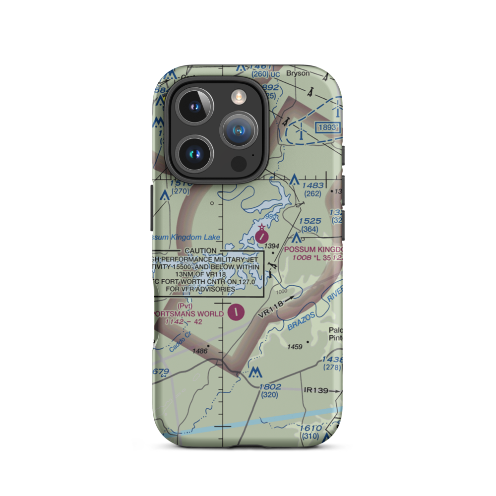 Costello Island, Inc Airport (4TA3) VFR Sectional  Tough iPhone Case iPhone 16 Pro model shown