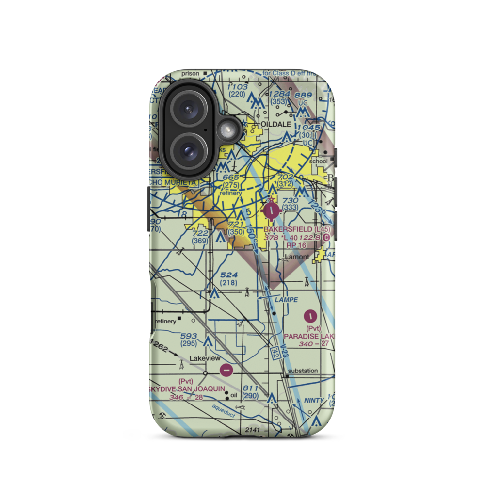 Costerisan Farms Airport (55CL) VFR Sectional  Tough iPhone Case iPhone 16 model shown