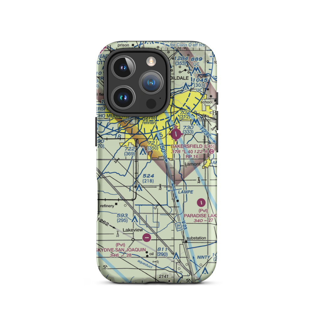 Costerisan Farms Airport (55CL) VFR Sectional  Tough iPhone Case iPhone 16 Pro model shown