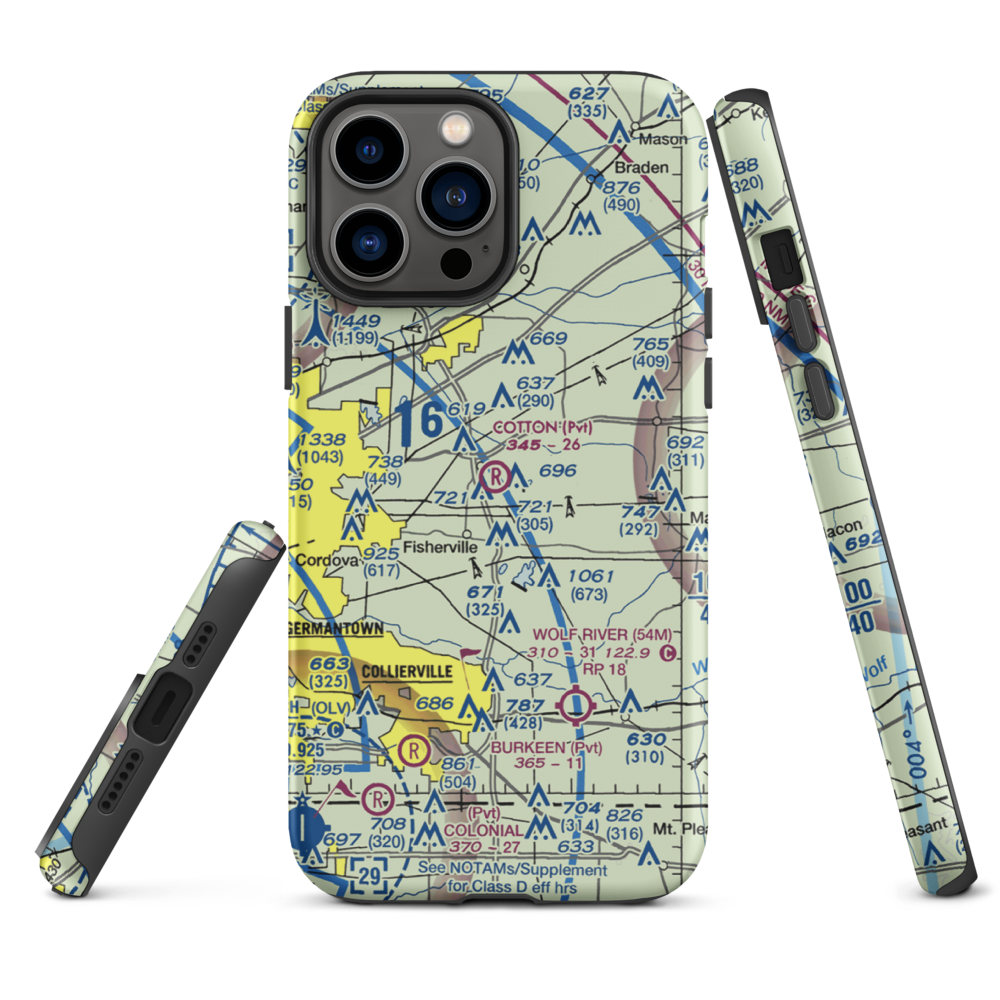 Cotton Field (4TN4) VFR Sectional  Tough iPhone Case iPhone 13 Pro Max model shown