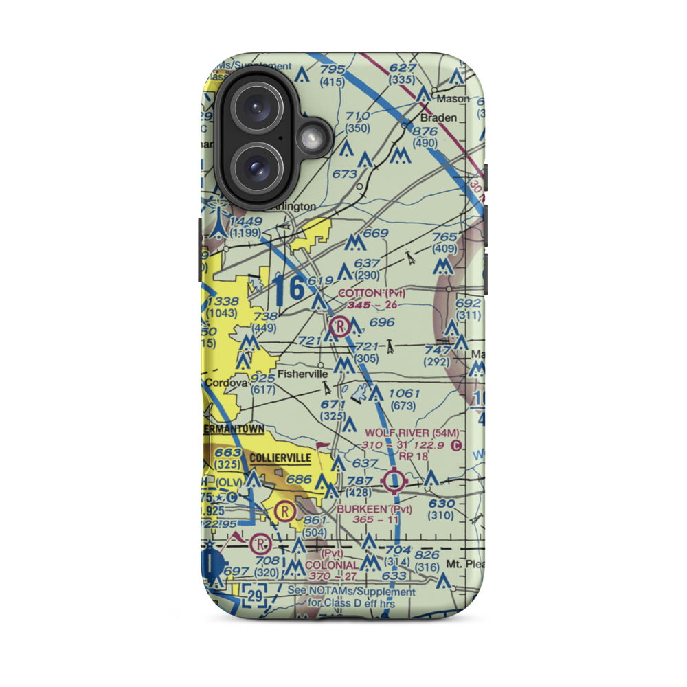 Cotton Field (4TN4) VFR Sectional  Tough iPhone Case iPhone 16 Plus model shown