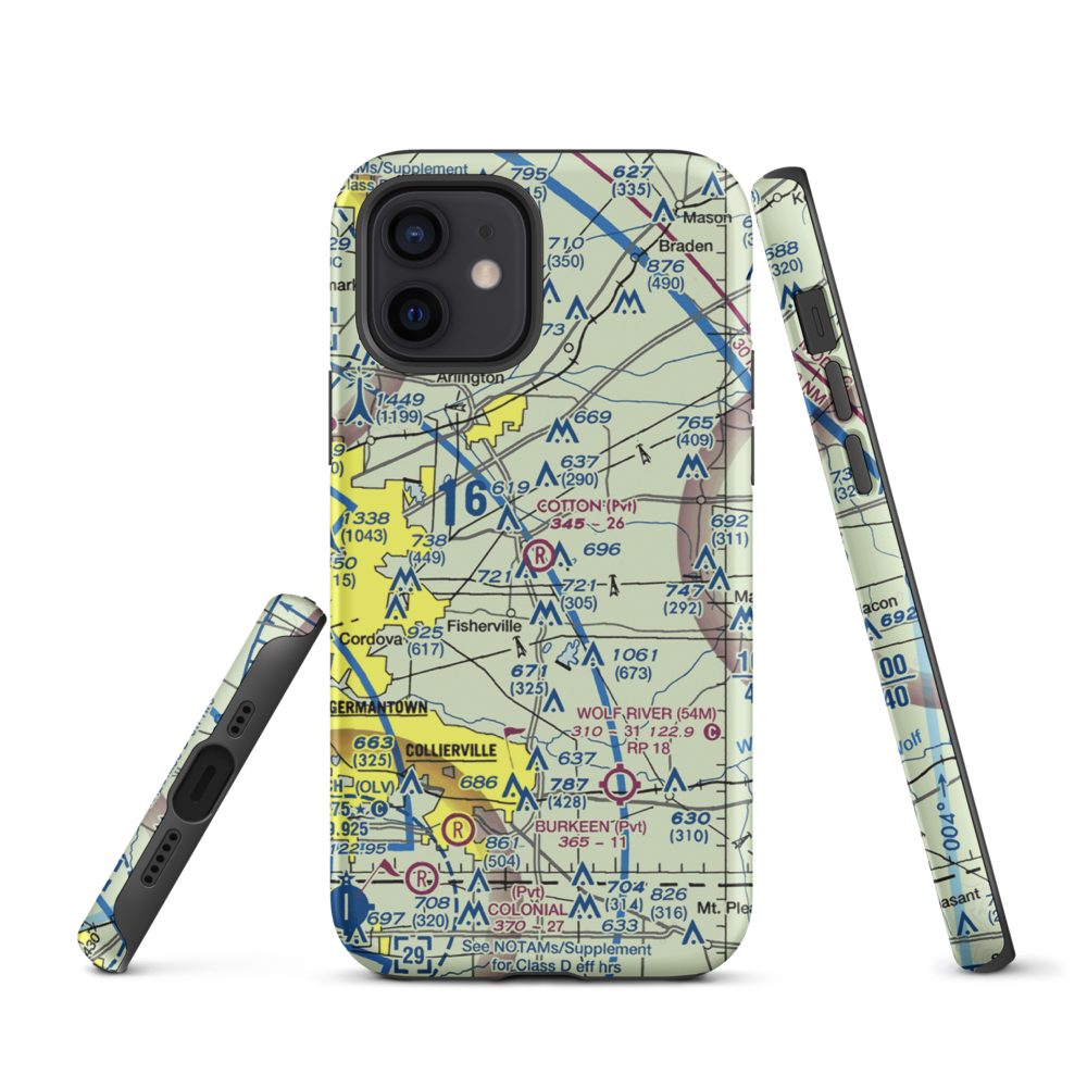 Cotton Field (4TN4) VFR Sectional  Tough iPhone Case iPhone 12 model shown