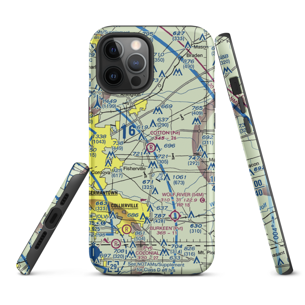 Cotton Field (4TN4) VFR Sectional  Tough iPhone Case iPhone 12 Pro Max model shown