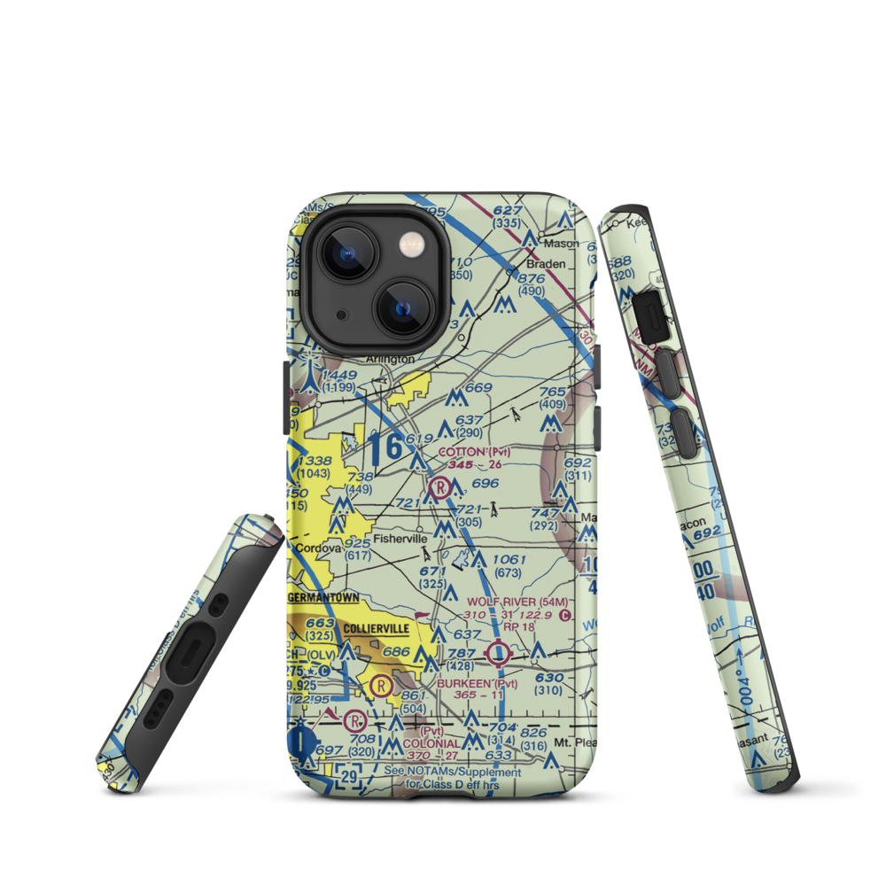 Cotton Field (4TN4) VFR Sectional  Tough iPhone Case iPhone 13 mini model shown