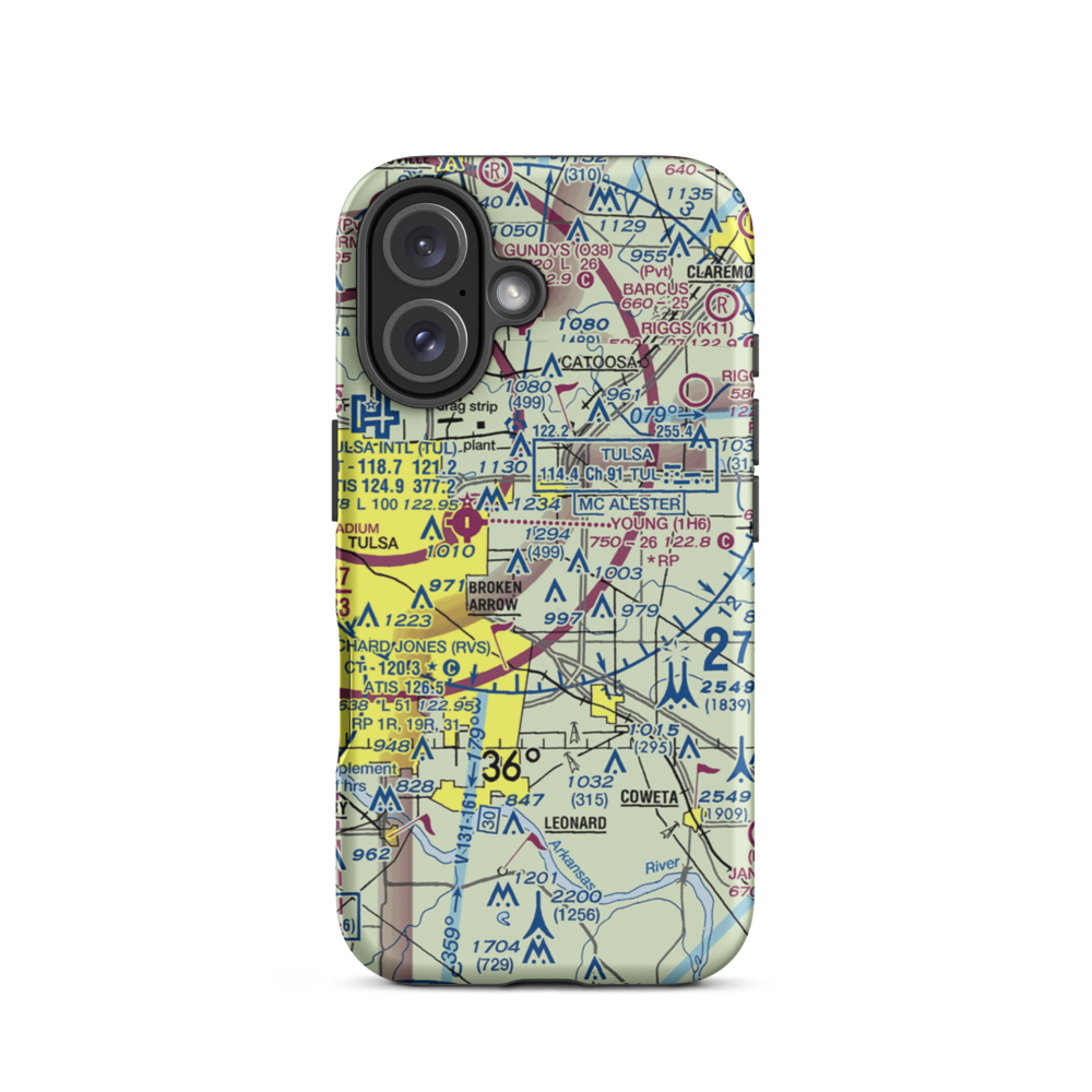 Cotton Field (84OL) VFR Sectional  Tough iPhone Case iPhone 16 model shown
