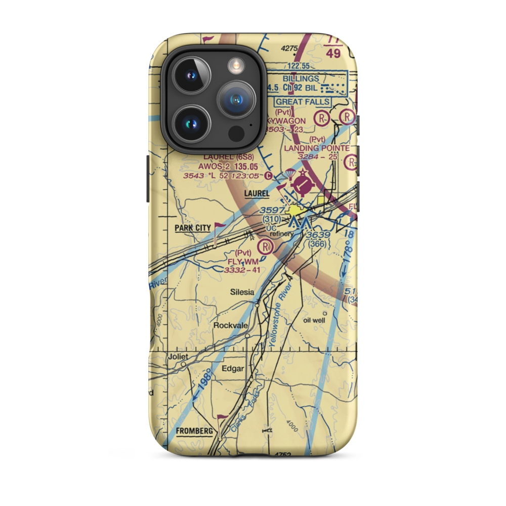 Cottonwood Airport (0MT5) VFR Sectional  Tough iPhone Case iPhone 16 Pro Max model shown