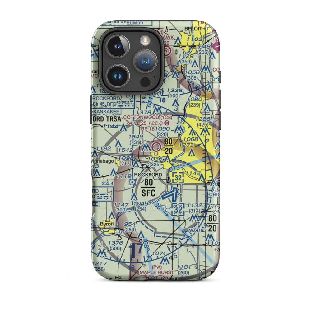 Cottonwood Airport (1C8) VFR Sectional  Tough iPhone Case iPhone 16 Pro Max model shown
