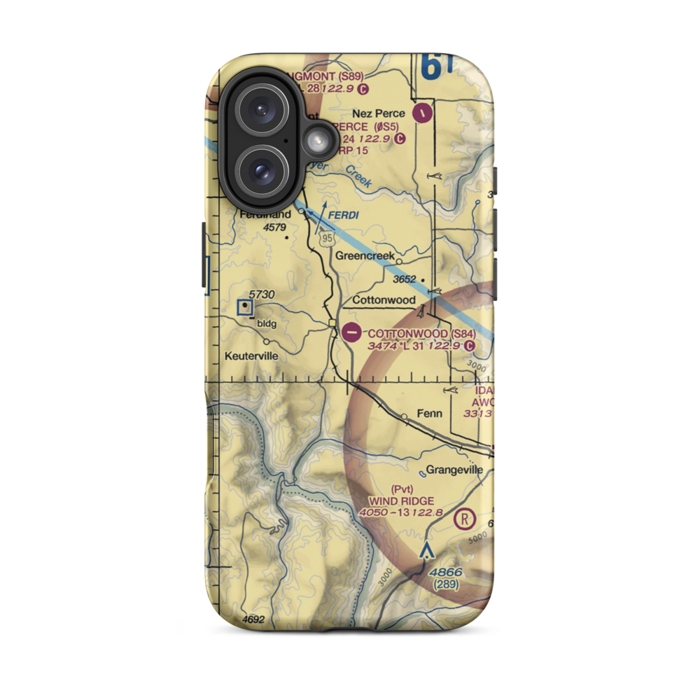 Cottonwood Municipal Airport (S84) VFR Sectional  Tough iPhone Case iPhone 16 Plus model shown