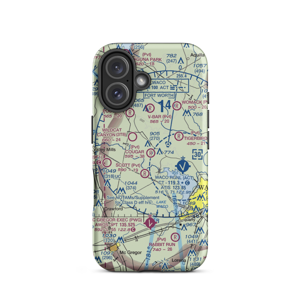 Cougar Landing Airport (XA85) VFR Sectional  Tough iPhone Case iPhone 16 model shown