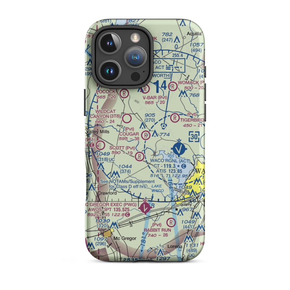 Cougar Landing Airport (XA85) VFR Sectional  Tough iPhone Case iPhone 16 Pro Max model shown