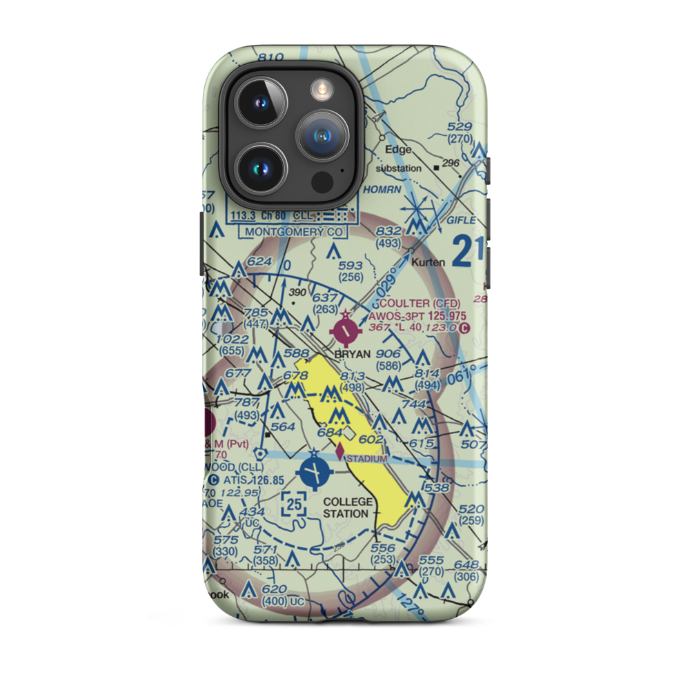 Coulter Field (CFD) VFR Sectional  Tough iPhone Case iPhone 16 Pro Max model shown