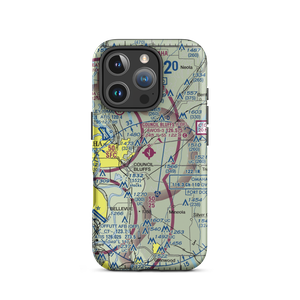 Council Bluffs Municipal Airport (CBF) VFR Sectional  Tough iPhone Case