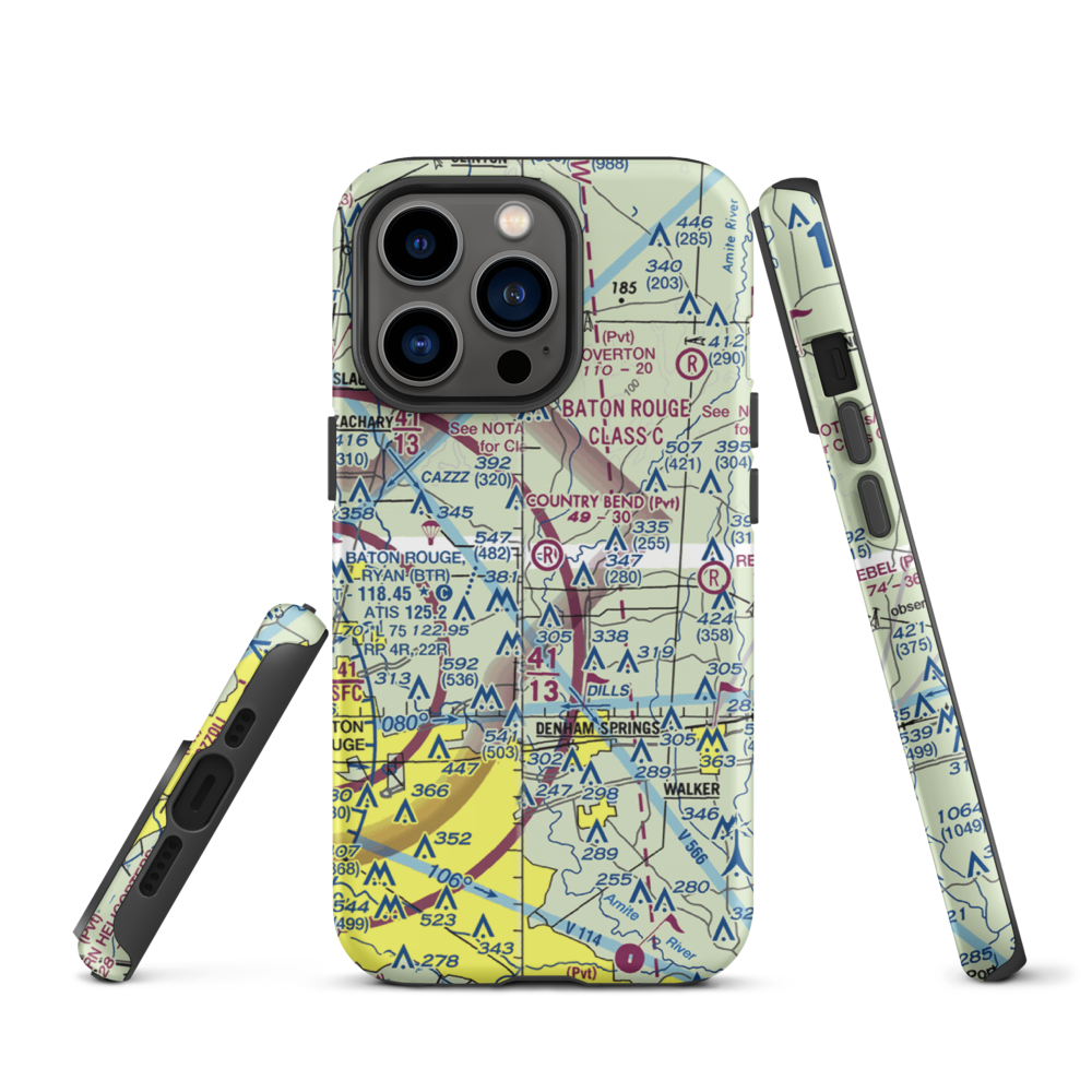 Country Bend Airport (LS39) VFR Sectional  Tough iPhone Case iPhone 13 Pro model shown
