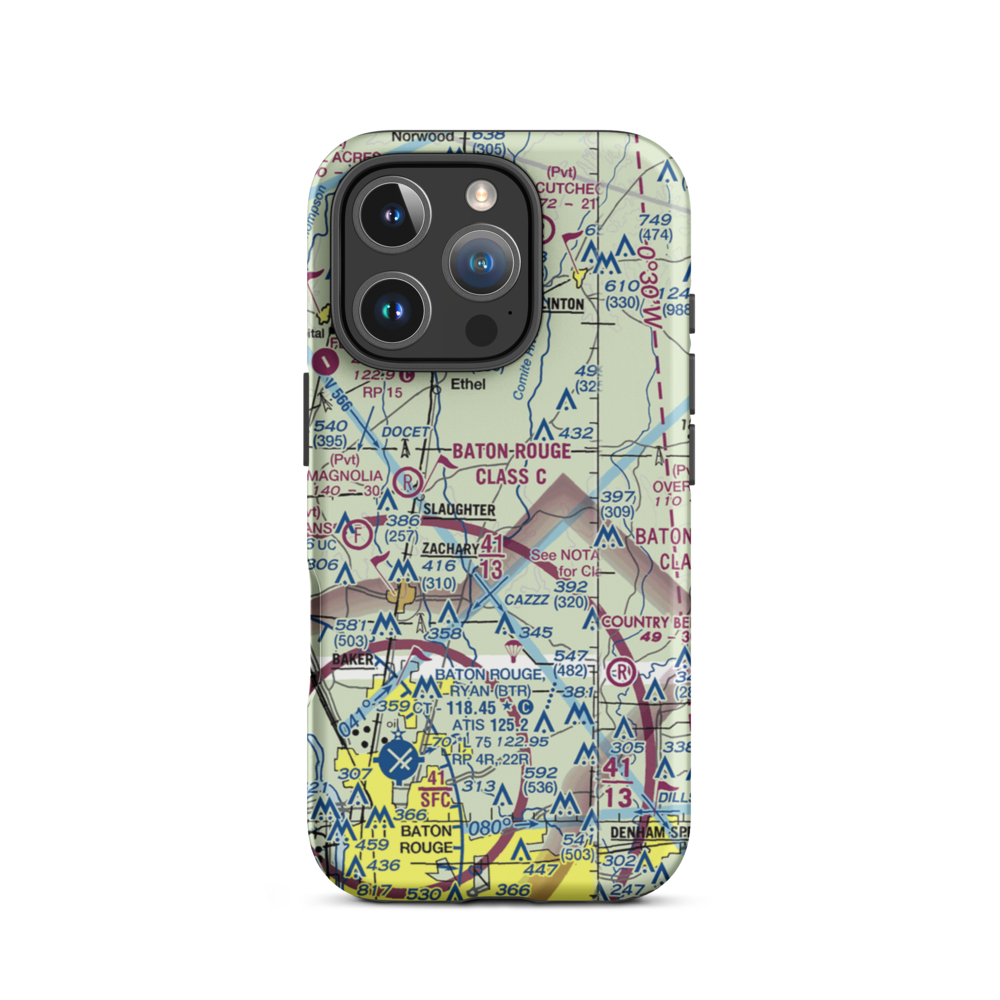 Country Breeze Airport (01LS) VFR Sectional  Tough iPhone Case iPhone 16 Pro model shown