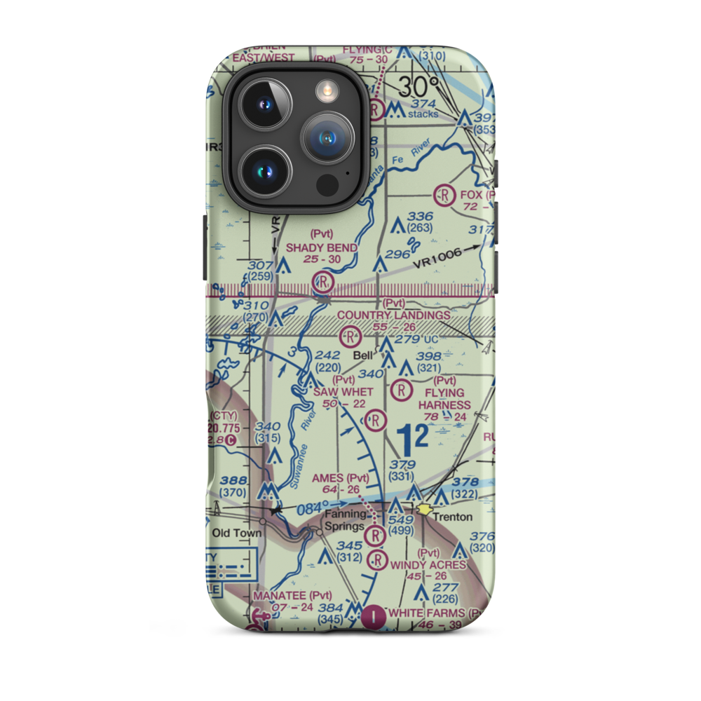 Country Landings Airport (86FD) VFR Sectional  Tough iPhone Case iPhone 16 Pro Max model shown