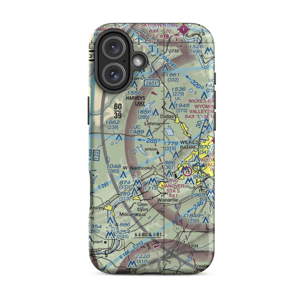 Countryside Airport (3PN3) VFR Sectional  Tough iPhone Case iPhone 16 Plus model shown