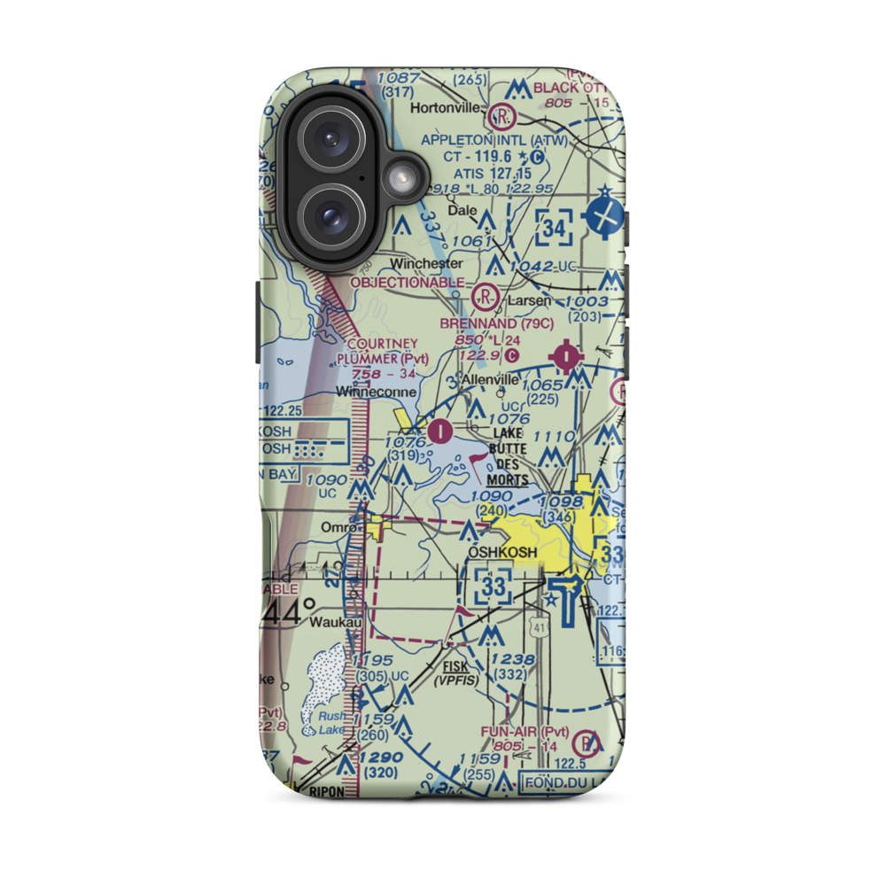 Courtney Plummer Airport (9WN1) VFR Sectional  Tough iPhone Case iPhone 16 Plus model shown