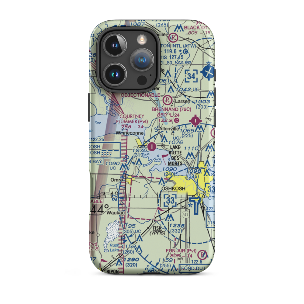 Courtney Plummer Airport (9WN1) VFR Sectional  Tough iPhone Case iPhone 16 Pro Max model shown
