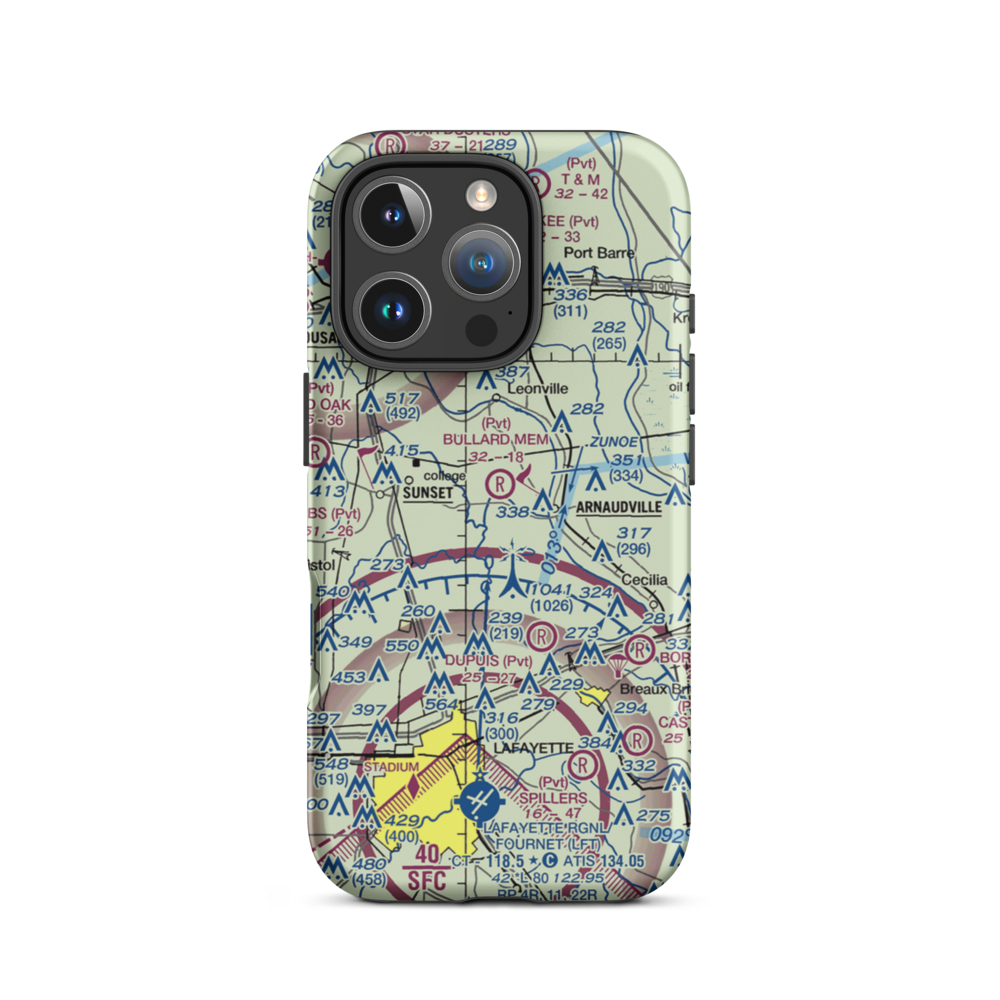 Couvillion Airport (22LS) VFR Sectional  Tough iPhone Case iPhone 16 Pro model shown