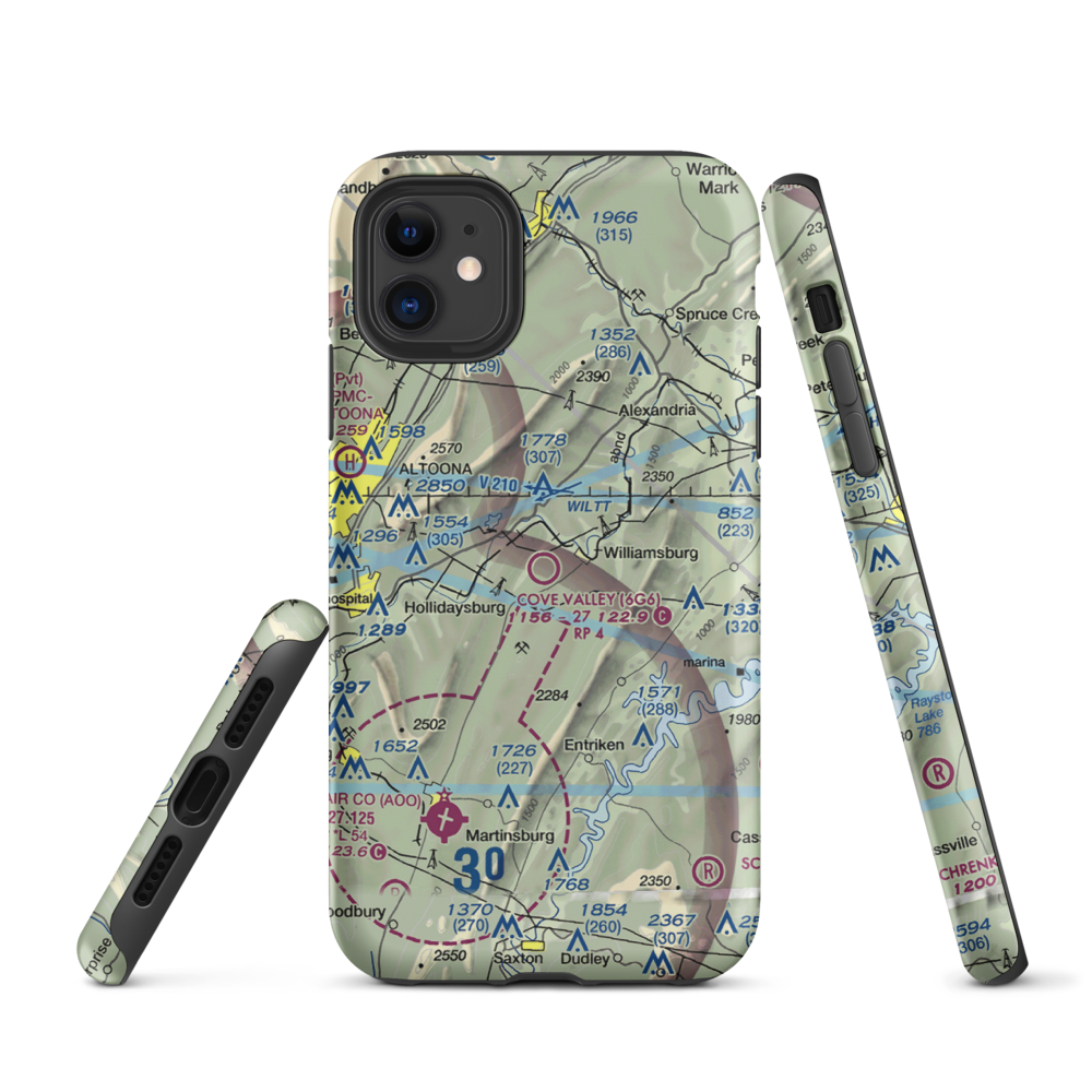 Cove Valley Airport (6G6) VFR Sectional  Tough iPhone Case iPhone 11 model shown