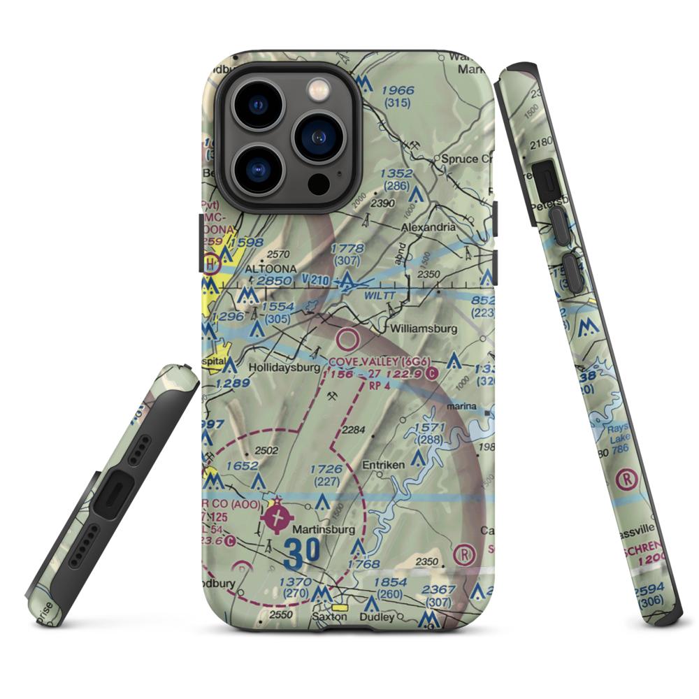Cove Valley Airport (6G6) VFR Sectional  Tough iPhone Case iPhone 13 Pro Max model shown