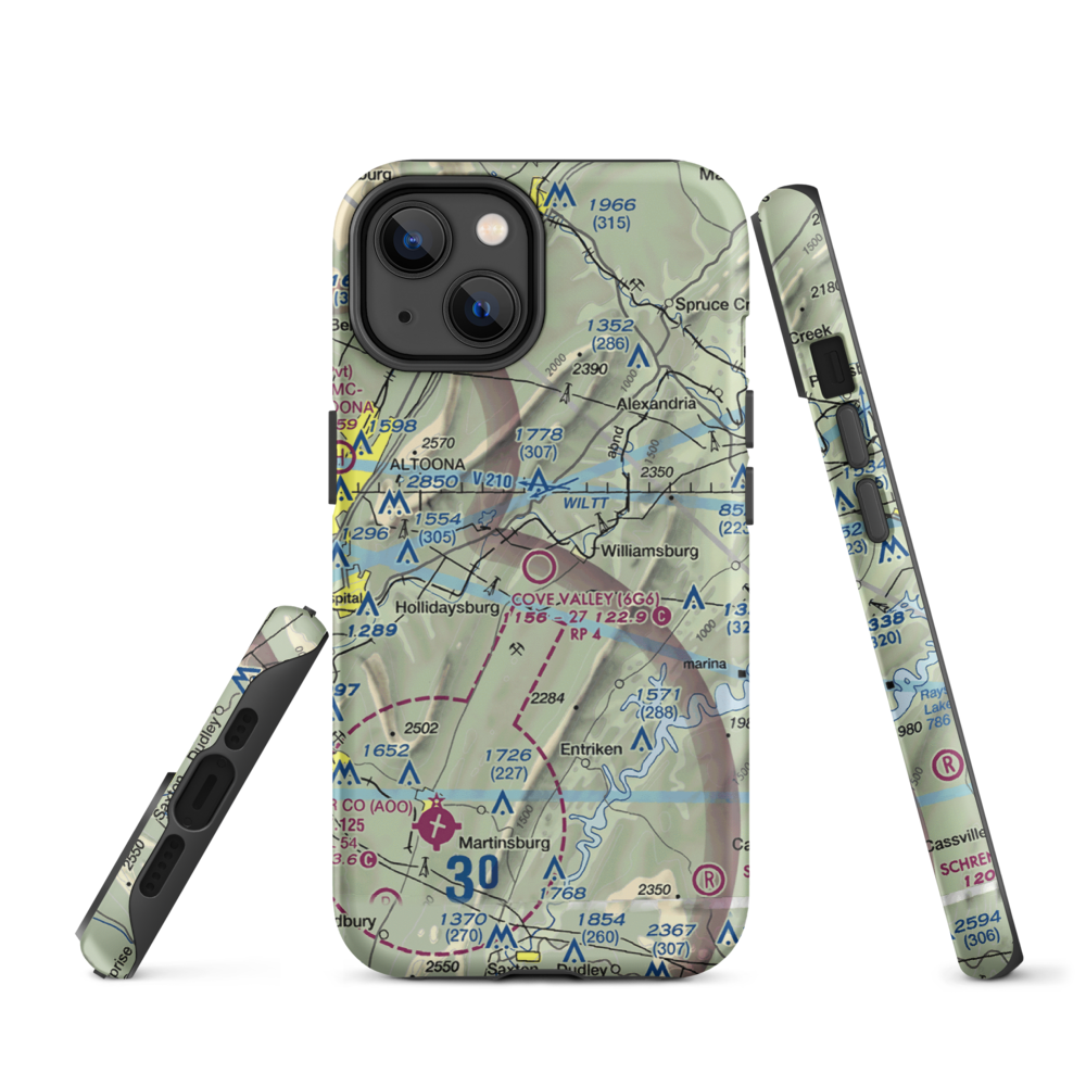Cove Valley Airport (6G6) VFR Sectional  Tough iPhone Case iPhone 14 model shown