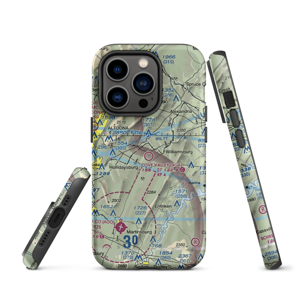 Cove Valley Airport (6G6) VFR Sectional  Tough iPhone Case iPhone 14 Pro model shown