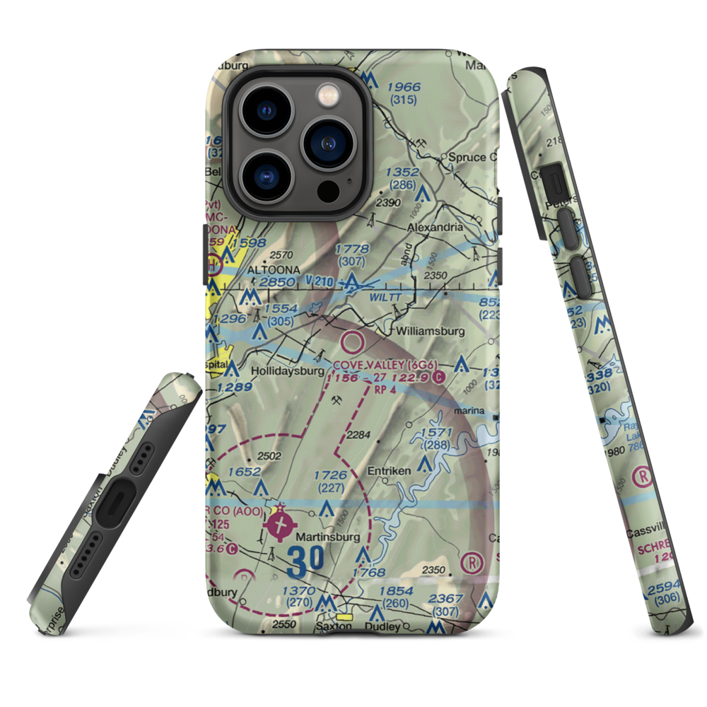 Cove Valley Airport (6G6) VFR Sectional  Tough iPhone Case iPhone 14 Pro Max model shown