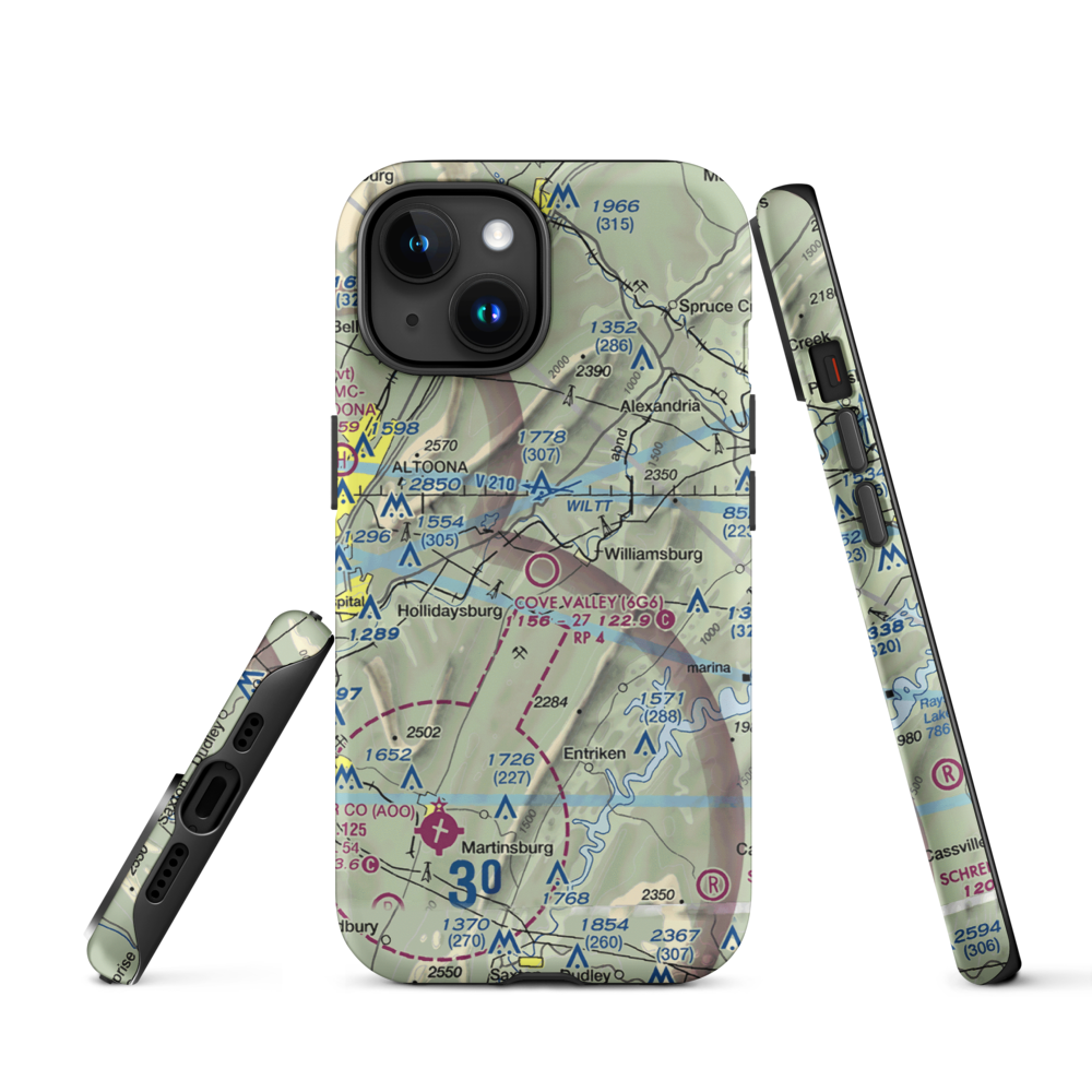 Cove Valley Airport (6G6) VFR Sectional  Tough iPhone Case iPhone 15 model shown