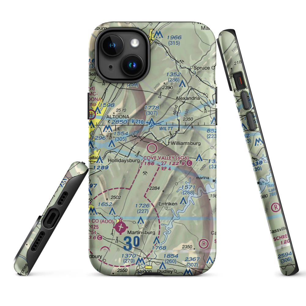 Cove Valley Airport (6G6) VFR Sectional  Tough iPhone Case iPhone 15 Plus model shown