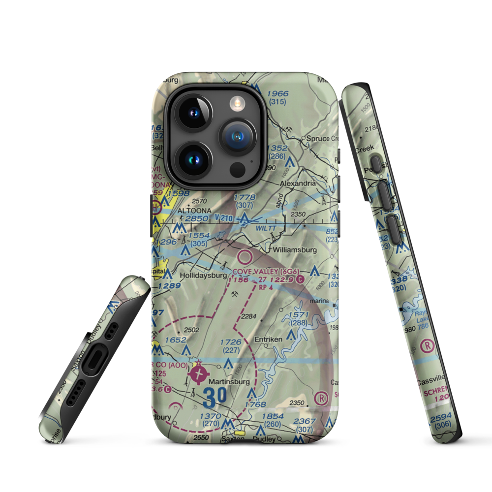 Cove Valley Airport (6G6) VFR Sectional  Tough iPhone Case iPhone 15 Pro model shown