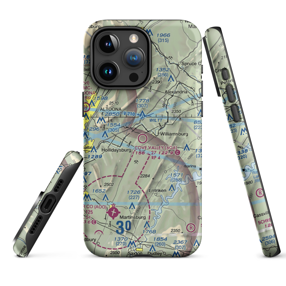 Cove Valley Airport (6G6) VFR Sectional  Tough iPhone Case iPhone 15 Pro Max model shown